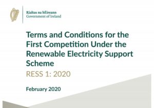 Terms & Conditions for Renewable Electricity Support Scheme (RESS) First Auction