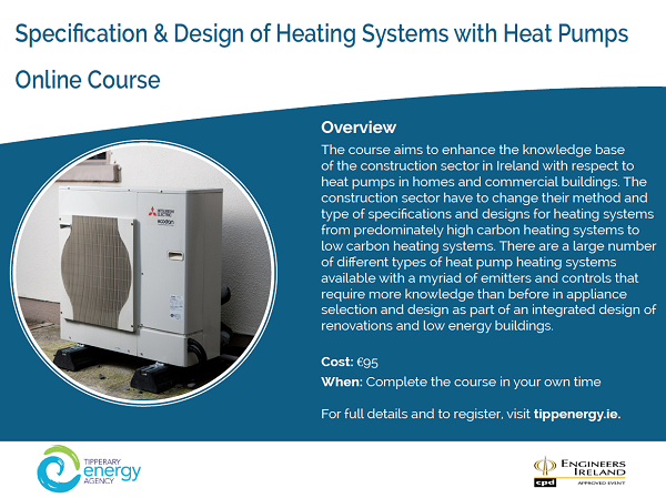 Specification & Design of Heating Systems with Heat Pumps Online Course